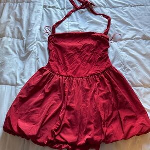 Red Garage mini halter dress